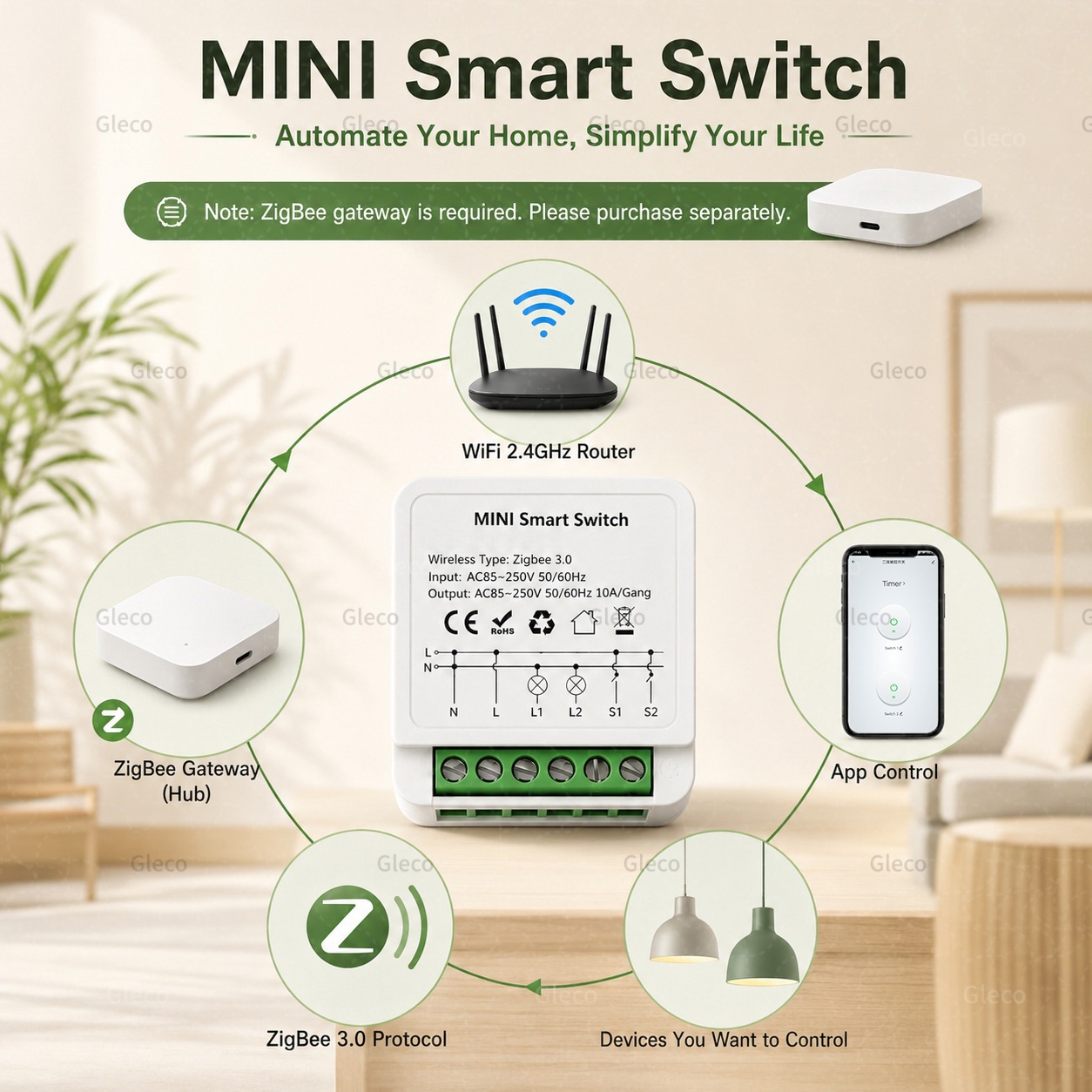 Zigbee Tuya Smart Switch Smart - Smart Home Hub 2 recension och pris
