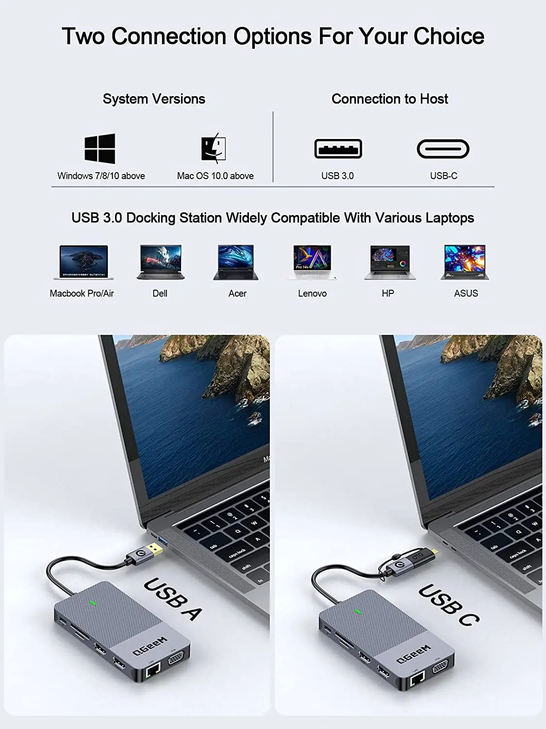 QGeeM USB 3.0 Docking Station, - Smart Home Hub 2 recension och pris
