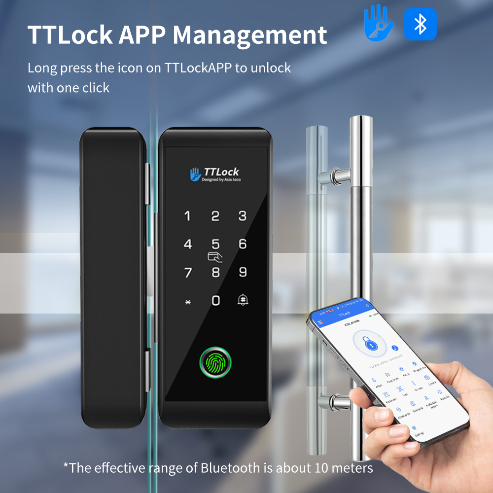 TTLOCK Smart Glass Lock Finger - Smart Home Door Lock recension och pris